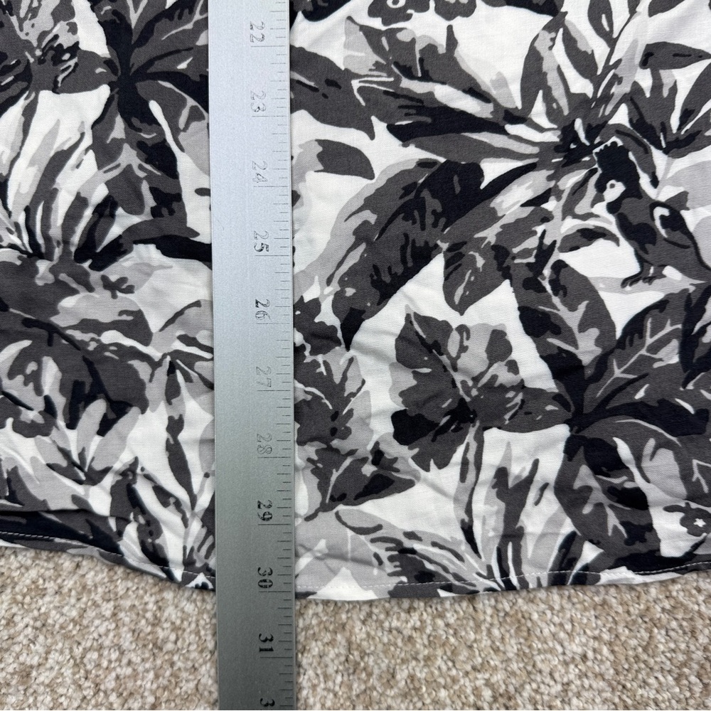 NEW JF  J. Ferrar Men's Black Gray White Floral casual Shirt men’s size XXL Slim - Picture 8 of 15